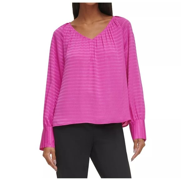 Calvin Klein Women's Blouse Magenta Size XS NWT - Picture 1 of 5